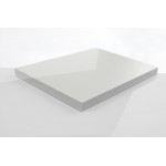 Фасад LuxeForm Acryl ME-805U Платинум, идеальное зеркальное сияние, толщина 18,4мм, основа МДФ, обратная сторона-высокопрочное покрытие в цвет